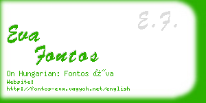 eva fontos business card